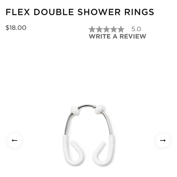 Umbra Flex Double Shower Rings - White - Picture 2 of 4